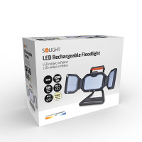 Solight LED reflektor 30W, prenosný, nabíjací, 3000lm, oranžovo-čierny