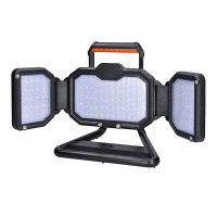 Solight LED reflektor 50W, prenosný, nabíjací, 5000lm, oranžovo-čierny