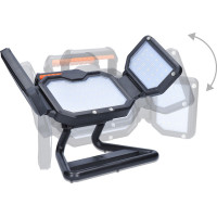 Solight LED reflektor 50W, prenosný, nabíjací, 5000lm, oranžovo-čierny