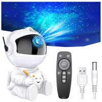 Nočná LED lampička/projektor s diaľkovým ovládačom UNIVERSE - biela