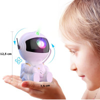 Nočná LED lampička/projektor s diaľkovým ovládačom UNIVERSE - biela