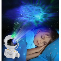 Nočná LED lampička/projektor s diaľkovým ovládačom UNIVERSE - biela