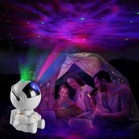 Nočná LED lampička/projektor s diaľkovým ovládačom UNIVERSE - biela