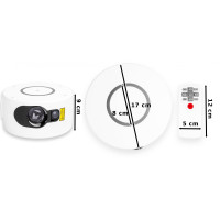 Nočná LED lampička/projektor hviezd SPIRAL - biela