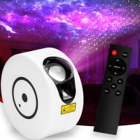 Nočná LED lampička/projektor hviezd NEBULA - biela