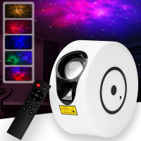 Nočná LED lampička/projektor hviezd NEBULA - biela