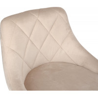Barová stolička CYDRO VELVET - béžová/čierna