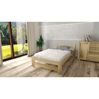Detská posteľ z masívu borovice EURO - 200x90 cm - prírodná