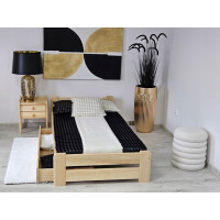 Detská posteľ z masívu borovice EURO - 200x90 cm - prírodná