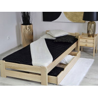 Detská posteľ z masívu borovice EURO - 200x90 cm - prírodná