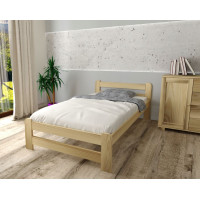 Detská posteľ z masívu borovice EURO - 200x90 cm - prírodná