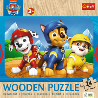 TREFL Drevené puzzle Tlapková patrola: Roztomilý tím psov 24 dielikov