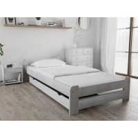 Detská posteľ z masívu borovice EURO - 200x90 cm - biela