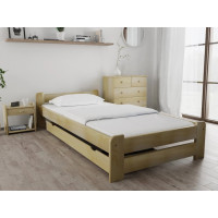 Detská posteľ z masívu borovice EURO - 200x90 cm - prírodná
