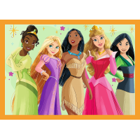 TREFL Puzzle Disney princeznej: Rozprávkové príbehy 4v1 (35,48,54,70 dielikov)