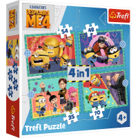 TREFL Puzzle Ja, zloduch 4: Šialenie Mimoni 4v1 (35,48,54,70 dielikov)