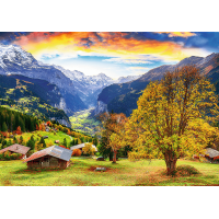 TREFL Puzzle Malebná alpská dedinka 1000 dielikov