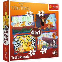 TREFL Puzzle Odvážny Leví kráľ 4v1 (35,48,54,70 dielikov)