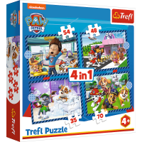 TREFL Puzzle Tlapková patrola: Psie záležitosti 4v1 (35,48,54,70 dielikov)
