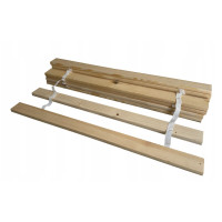 Detská Montessori posteľ z masívu borovice LULU 200x90 cm - šedá