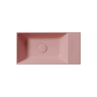 GSI KUBE X keramické umývadlo 50x25cm, bez otvoru, pravé/ľavé, blush mat 9486024