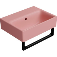 GSI NUBES keramické umývadlo 40x32cm, brúsená spodná hrana, bez otvoru, blush mat 96849024