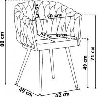 Jedálenské kresielko COFTON Velvet - tmavo zelené/chróm