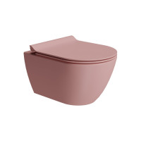 GSI PURA závesná WC misa, Swirlflush, 36x50cm, blush dual-mat 881624