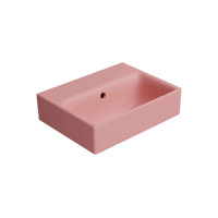 GSI NUBES keramické umývadlo 40x32cm, brúsená spodná hrana, bez otvoru, blush mat 96849024