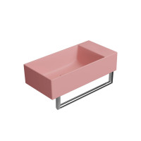 GSI KUBE X keramické umývadlo 50x25cm, bez otvoru, pravé/ľavé, blush mat 9486024