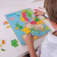Bigjigs Toys Drevené puzzle mapa Európy 25dílků