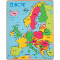 Bigjigs Toys Drevené puzzle mapa Európy 25dílků