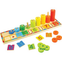 Bigjigs Toys Doska nasadzovania s číslami