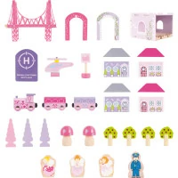 Bigjigs Rail Drevená veľká vláčikodráha princeznej
