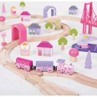 Bigjigs Rail Drevená veľká vláčikodráha princeznej