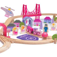 Bigjigs Rail Drevená veľká vláčikodráha princeznej