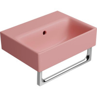 GSI NUBES keramické umývadlo 40x32cm, brúsená spodná hrana, bez otvoru, blush mat 96849024