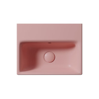GSI NUBES keramické umývadlo 40x32cm, brúsená spodná hrana, bez otvoru, blush mat 96849024