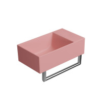 GSI KUBE X keramické umývadlo 40x23cm, bez otvoru, pravé/ľavé, blush mat 9484024