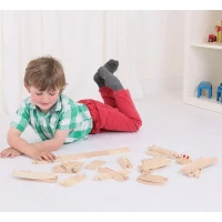 Bigjigs Rail Drevené koľaje set 25 dielov