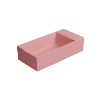 GSI KUBE X keramické umývadlo 50x25cm, bez otvoru, pravé/ľavé, blush mat 9486024