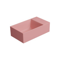 GSI KUBE X keramické umývadlo 40x23cm, bez otvoru, pravé/ľavé, blush mat 9484024