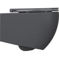 Isvea INFINITY závesná WC misa, Rimless, 36, 5x53cm, antracit 10NF02004-2C