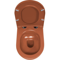 Isvea INFINITY závesná WC misa, Rimless, 36, 5x53cm, terracotta 10NF02004-2U