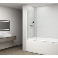 Polysan FISA vaňová zástena 600x1500mm, biela mat, číre sklo FS1062-W