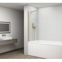 Polysan FISA vaňová zástena 700x1500mm, zlato mat, číre sklo FS1072-G