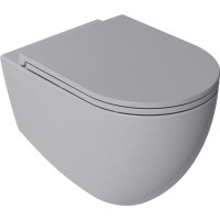 Isvea INFINITY závesná WC misa, Rimless, 36, 5x53cm, stone grey 10NF02004-2V