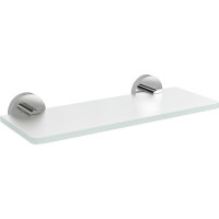 Sapho X-ROUND sklenená polica 200mm, chróm/mliečne sklo XR009-02