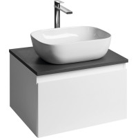 Aqualine ALTAIR skrinka s doskou 58 cm, biela/antracit bridlice AI263-03
