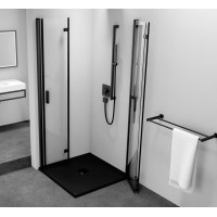 Polysan ZOOM BLACK štvorcový sprchovací kút 900x900mm, rohový vstup ZL4915BL-02